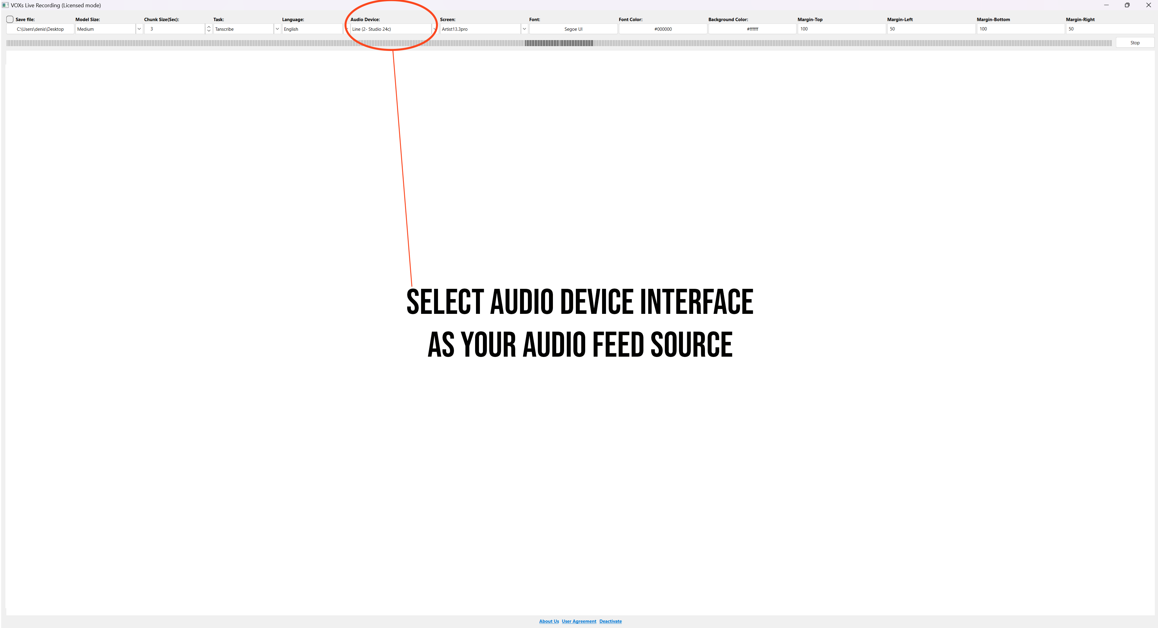 VOXs_audio_interface_menu